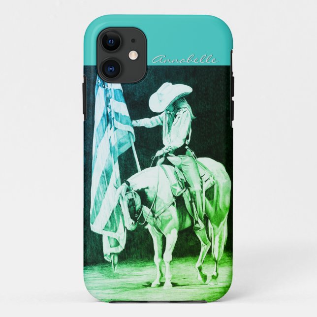 Stampede Prayers (teal) Case-Mate iPhone Case (Back)