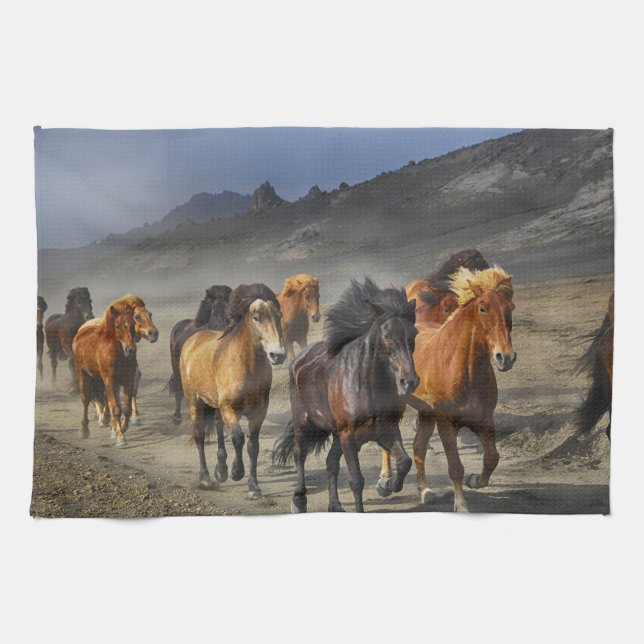 Stampeding Horses Towel (Horizontal)