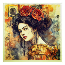 Stamps of Elegance: Postage Stamp Acrylic Wall Art