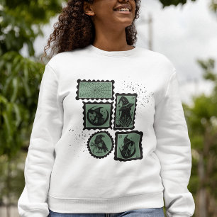 Stamps with Halloween Symbols Sweatshirt