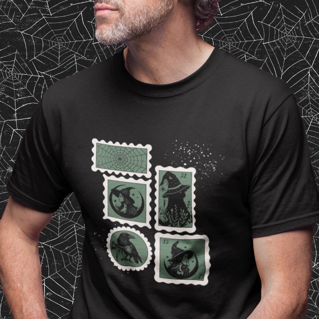 Stamps with Halloween Symbols  T-Shirt (This item is for display purposes only to illustrate the design element.)