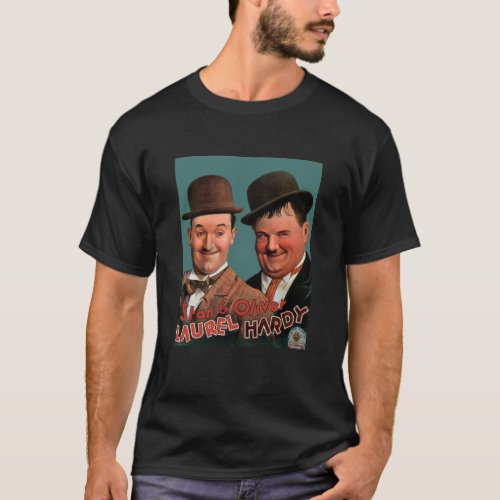 STAN  OLIVER Laurel and Hardy Movie Poster Clas T_Shirt