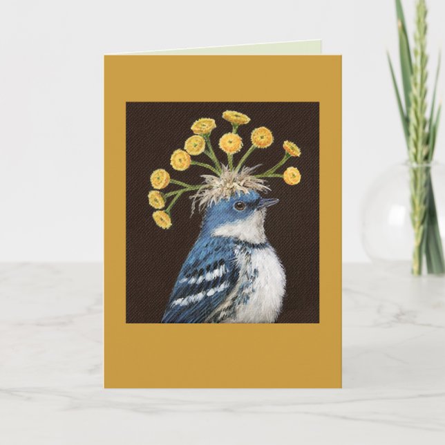 Stan the cerulean warbler card (Front)
