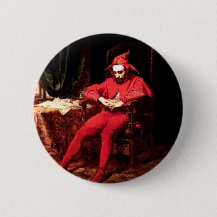 Stanczyk painting by Polish artist Jan Matejko Button