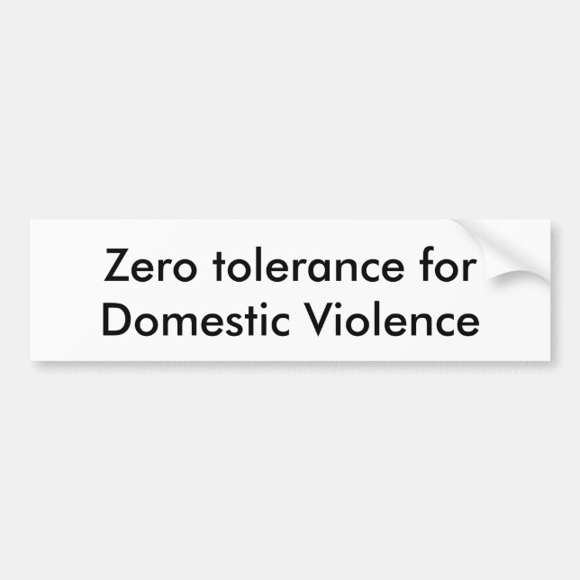 Stand against Domestic Violence Bumper Sticker (Front)