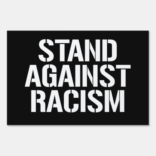 Stand Against Racism Classic Round Sticker Sign