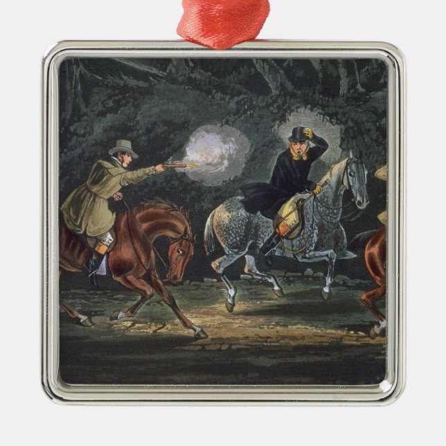 Stand and Deliver, aquatinted by E. Duncan Metal Ornament (Front)