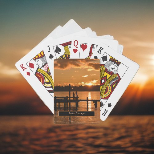 Stand and Watch the Sunset on the Lake Playing Cards