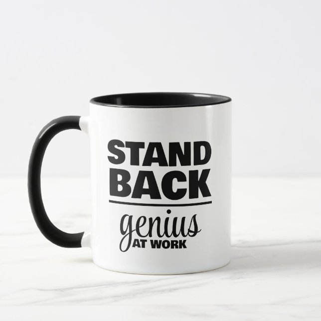 Stand Back! Genius at Work Mug (Left)