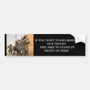 Stand Behind Our Troops Bumper Sticker
