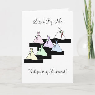 Stand By Me Bridesmaids on Stairs Invitation