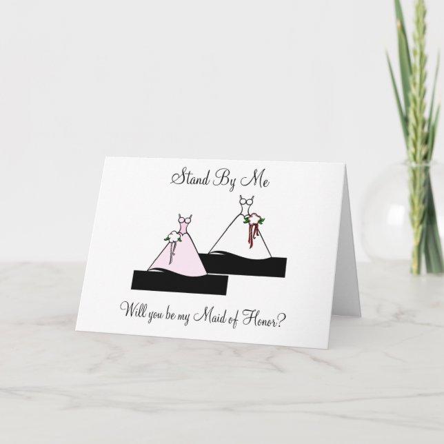 Stand By Me Maid of Honor on Stairs Invitation (Front)