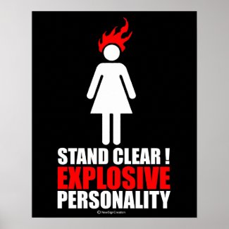 Stand clear! explosive personality poster