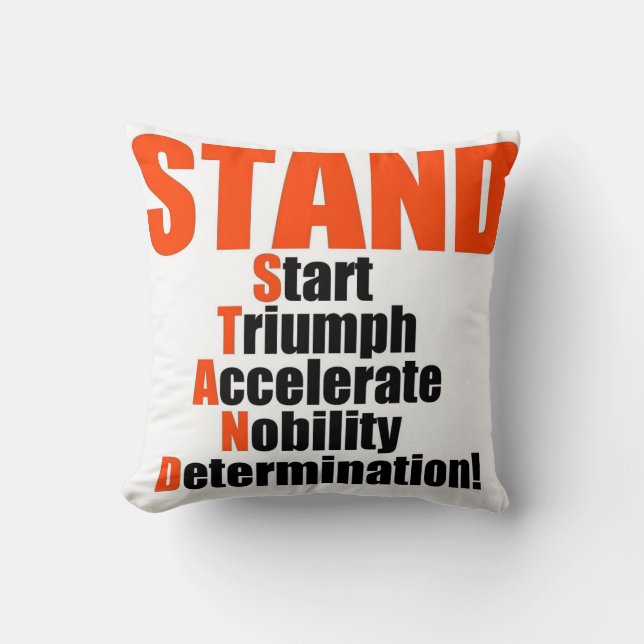 STAND Collection Throw Pillow (Front)