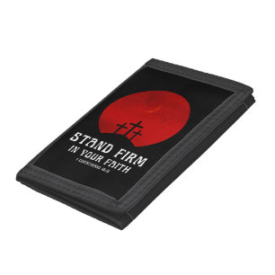 Stand firm in your faith tri-fold wallet