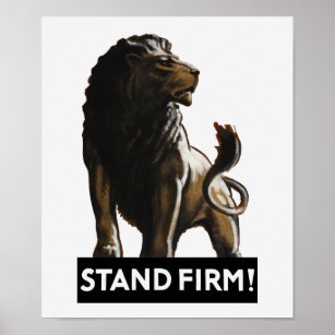 Stand Firm Lion Poster