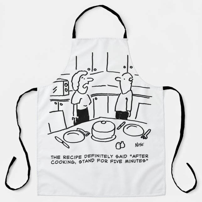 Stand for 5 Minutes Recipe Instructions Apron (Front)