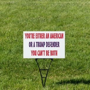 Stand for America, Not Trump - Patriotic Yard Sign