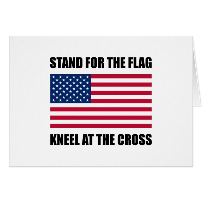 Stand For Flag Kneel At Cross Cards (Front Horizontal)