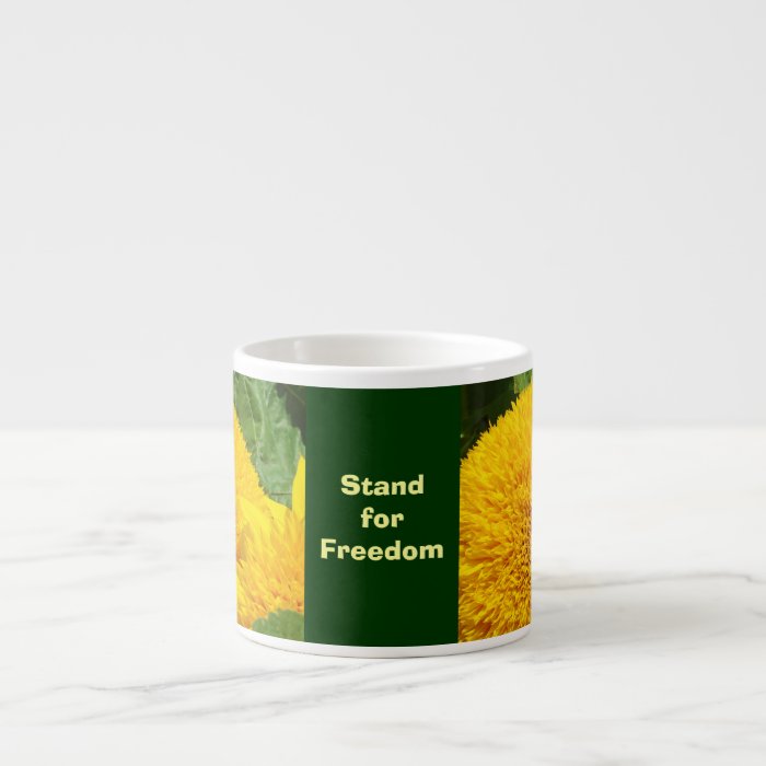 Stand for Freedom espresso mugs Sunflowers