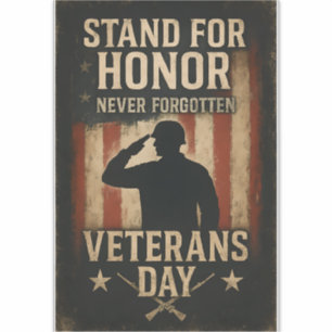 Stand For Honor – Veterans Day Tribute Design Sticker
