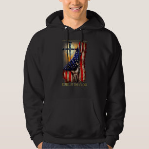 Stand For The Flag Kneel At The Cross 1 Hoodie