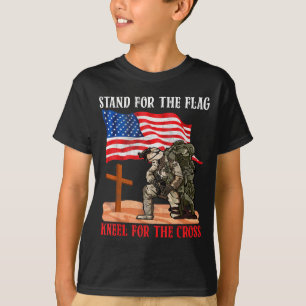 Stand For The Flag Kneel For The Cross Patriotic C T-Shirt
