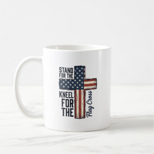 Stand for the Flag Kneel for the Cross Shirt Desig Coffee Mug