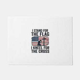 Stand for the Flag Kneel for the Cross Shirt Desig Doormat