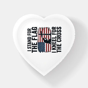 Stand for the Flag Kneel for the Cross Shirt Desig Paperweight