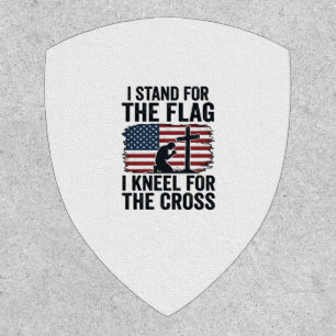 Stand for the Flag Kneel for the Cross Shirt Desig Patch