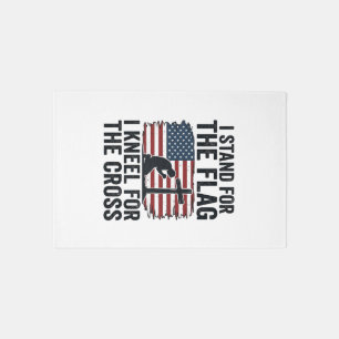 Stand for the Flag Kneel for the Cross Shirt Desig Rug