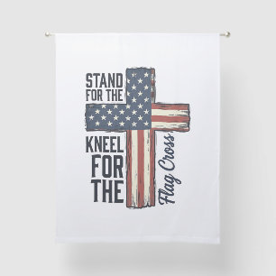 Stand for the Flag Kneel for the Cross Shirt Desig Sheer Curtains