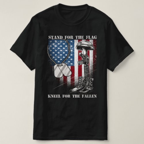 stand for the flag kneel for the fallen veterans T_Shirt