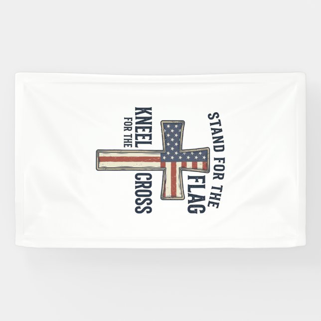 Stand for the Flag Patriotic Cross Design_1 Banner (Horizontal)