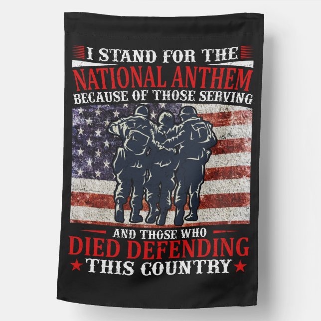 Stand for the National Anthem House Flag (Front)