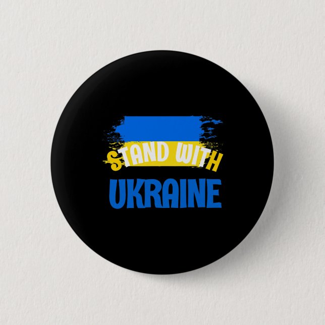 Stand For Ukraine Pin - I Support Ukrainian Nation (Front)