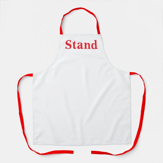 Stand Logo White Kitchen Craft Chef  Apron (Front)