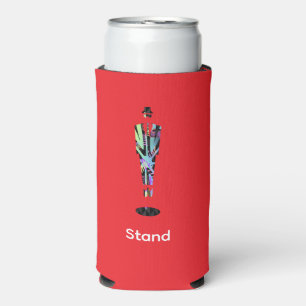 Stand Man Red Seltzer Can Cooler