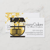 Stand mixer cake batter splatter bakery baking business card (Front/Back)