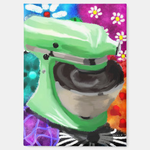 Stand Mixer Funky Abstract Art Green Pink Magnet