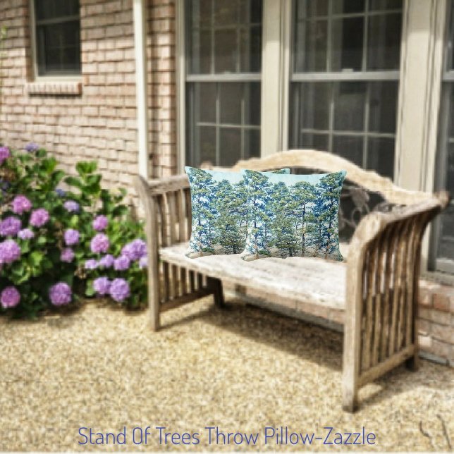 Stand Of Trees Throw Pillow (Creator Uploaded)