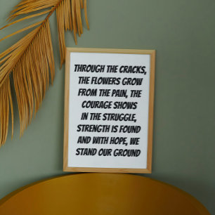 Stand Our Ground Inspirational Mini Poem Poster