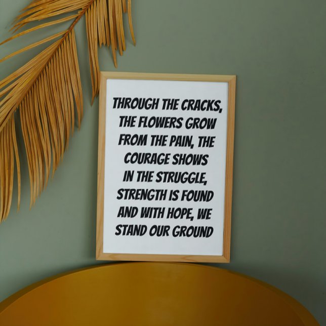 Stand Our Ground Inspirational Mini Poem Poster (Creator Uploaded)