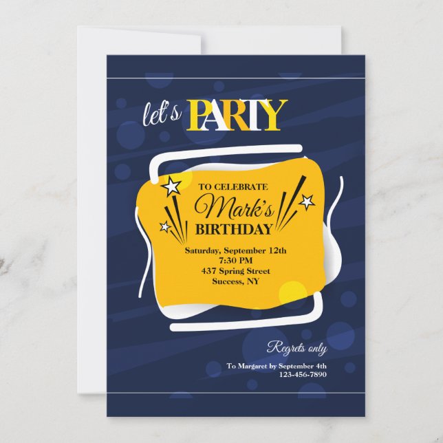 Stand Out Abstract Invitation