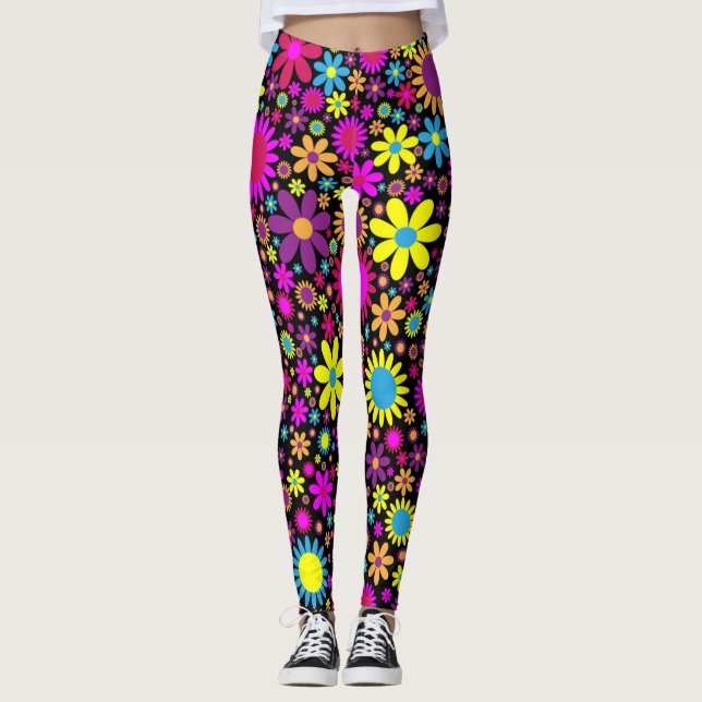 Stand Out! Be That Yellow Daisy Leggings (Front)