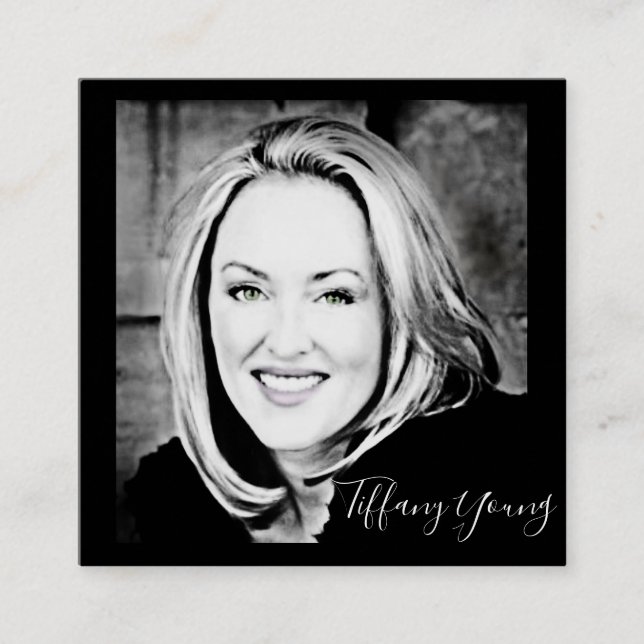 STAND OUT!  Customize your photo business cards. Square Business Card (Front)