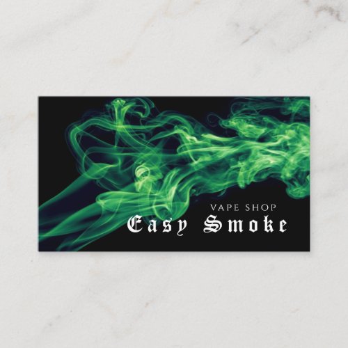 Stand Out From The Crowd With Green Vape Shop   Business Card