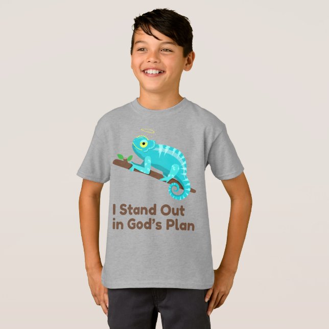 Stand Out in God's Plan Chameleon Kids T-Shirt (Front Full)