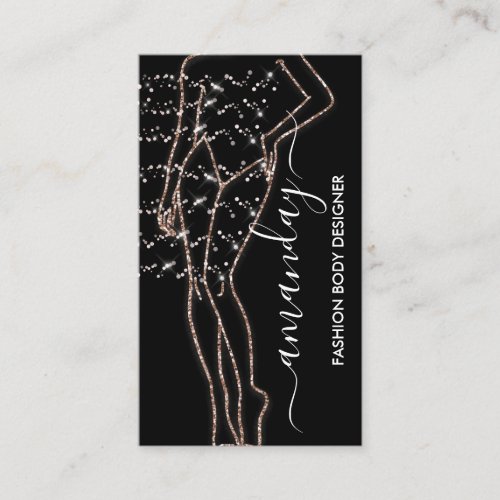 Stand Out in Style with Fashion Designer Rose Glam Business Card